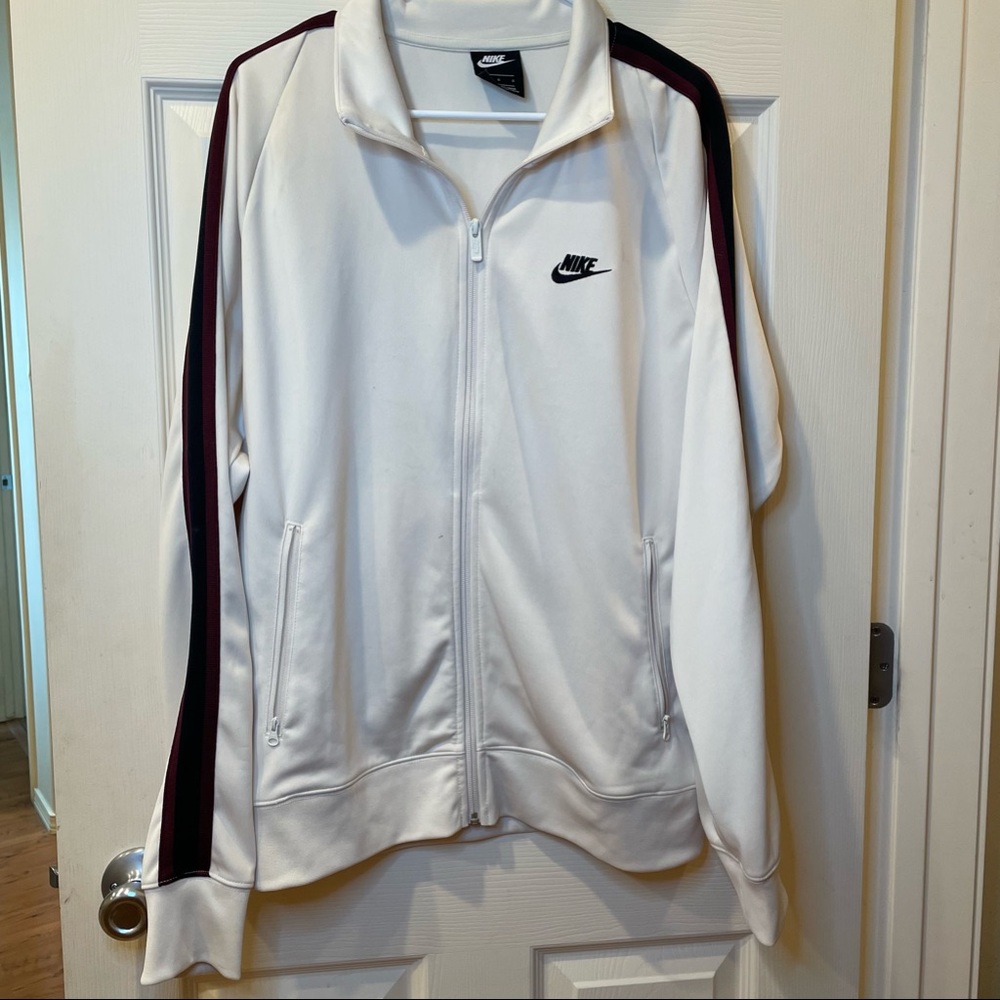White Mens Nike Zip Up